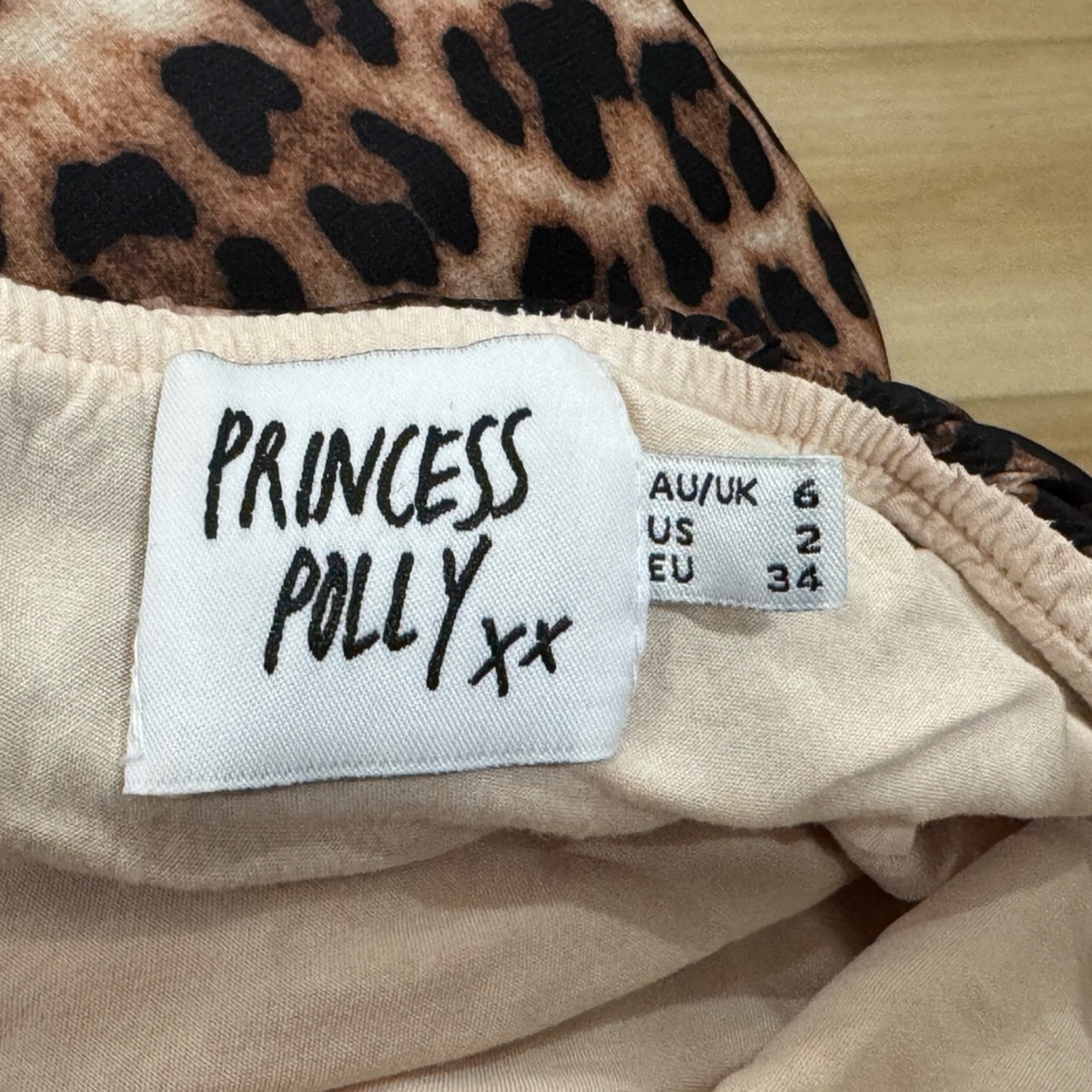 Princess Polly Emily Leopard Print Maxi Skirt Size 2 | Partially Lined - Picture 7 of 9